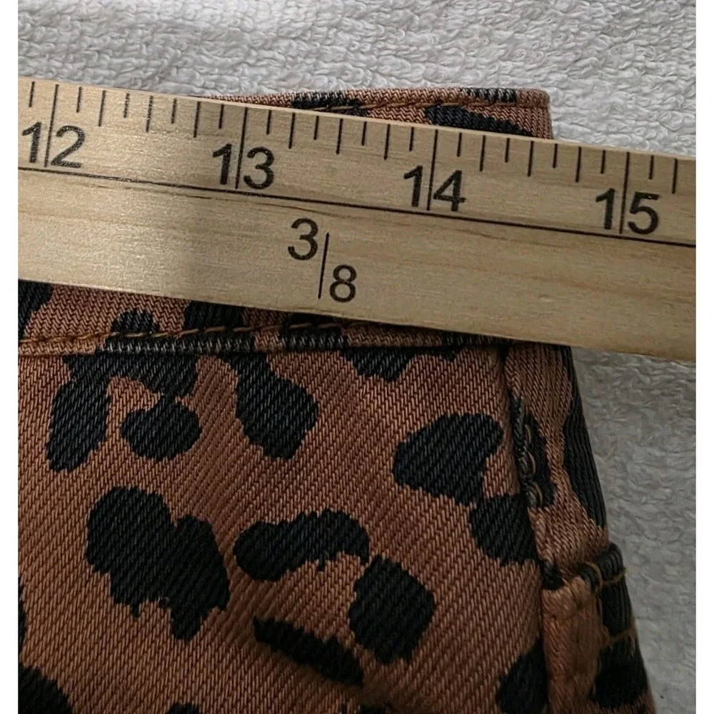 We The Free People Womens Size 27 Zip it‎ Up Leopard Print Mini Skirt